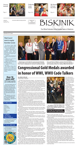 Congressional Gold Medals Awarded in Honor of WWI, WWII Code Talkers