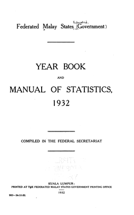 Year Book & Manual of Statistics 1932.Pdf