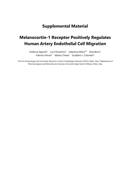 Supplemental Material Melanocortin-1 Receptor Positively