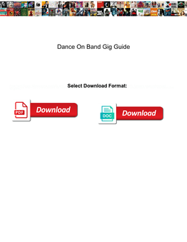 Dance on Band Gig Guide
