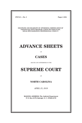 Advance Sheets Supreme Court