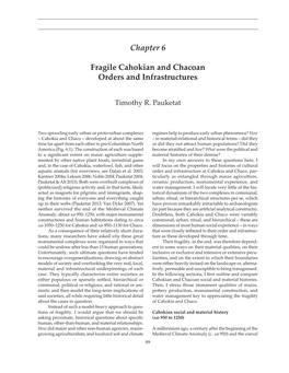 Chapter 6 Fragile Cahokian and Chacoan Orders and Infrastructures