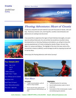 Floating Adventure CR Heart of Croatia.Pub