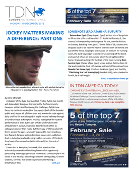 Jockey Matters Making a Difference: Part