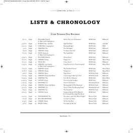 Lists & Chronology