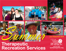 Spokane Therapeutic Recreation Services Summer 2015 Brochure