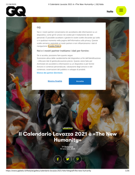 Il Calendario Lavazza 2021 È «The New Humanity» | GQ Italia