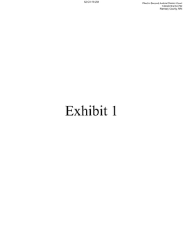 Exhibit 1 62-CV-18-254 Filed in Second Judicial District Court 1/30/2018 2:53 PM Ramsey County, MN