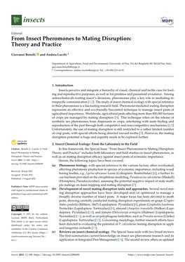 From Insect Pheromones to Mating Disruption: Theory and Practice