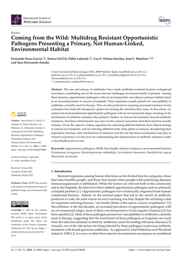 Multidrug Resistant Opportunistic Pathogens Presenting a Primary, Not Human-Linked, Environmental Habitat