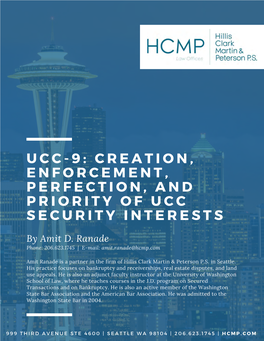 Creation, Enforcement, Perfection, and Priority of Ucc Security Interests
