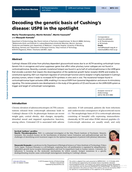 Decoding the Genetic Basis of Cushing's Disease: USP8 in The