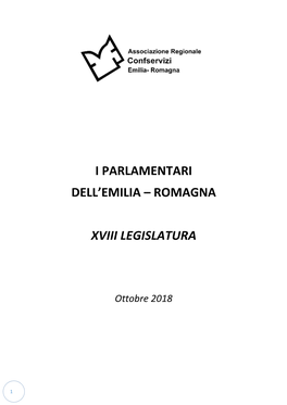 I Parlamentari Dell'emilia – Romagna Xviii Legislatura