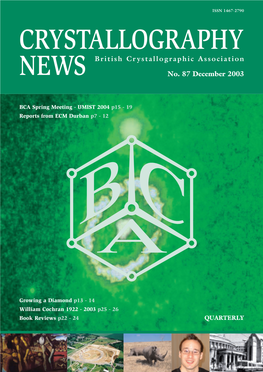 CRYSTALLOGRAPHY NEWS Prizes