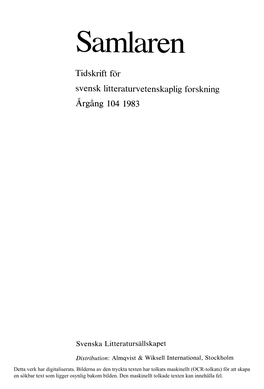 Svensk Litteraturhistorisk Bibliografi 1980-1981