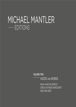 Michael Mantler Editions