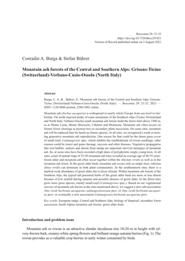 Conradin A. Burga & Stefan Bührer Mountain Ash Forests of the Central