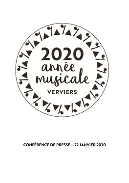 Conférence De Presse – 22 Janvier 2020