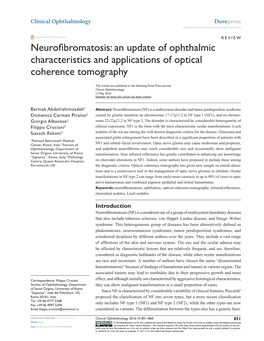 Neurofibromatosis: an Update of Ophthalmic Characteristics and Applications of Optical Coherence Tomography