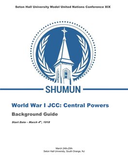 World War I JCC: Central Powers Background Guide