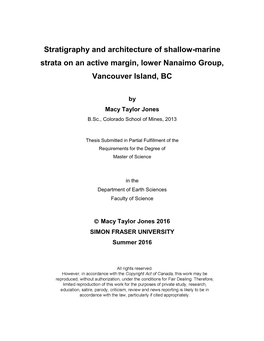 Stratigraphy and Architecture of Shallow-Marine Strata on an Active Margin, Lower Nanaimo Group, Vancouver Island, BC