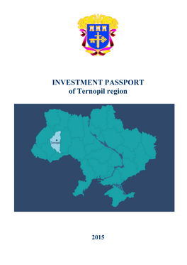 INVESTMENT PASSPORT of Ternopil Region