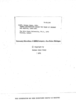 J University Microfilms, a XEROX Company, Ann Arbor, Michigan