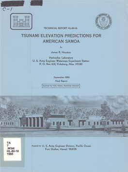 Tsunami Elevation Predictions for American Samoa