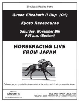 Horseracing Live from Japan