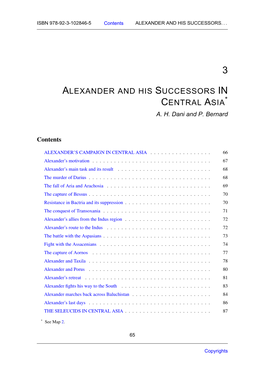 Alexander and His Successors in Central Asia