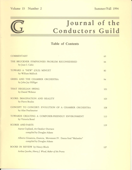 Journal of the Conductors Guild