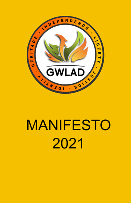 Manifesto 2021 Gwlad - Our Manifesto