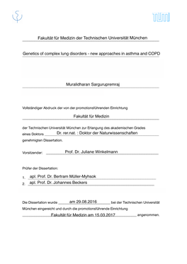 Fakultät Für Medizin Der Technischen Universität