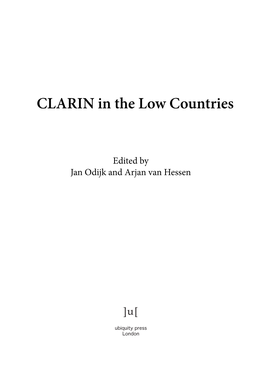 CLARIN in the Low Countries