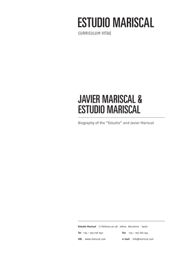 JAVIER MARISCAL & Estudio MARISCAL