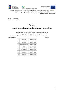 Projekt Modernizacji Ewidencji Gruntów I Budynków