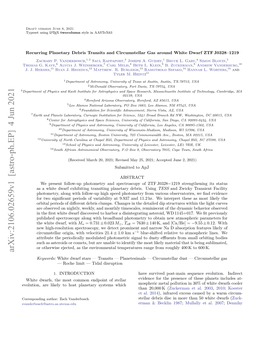 Recurring Planetary Debris Transits and Circumstellar Gas Around White Dwarf ZTF J0328–1219