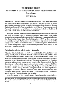 Catholic Federation of New South Wales JEFFKILDEA