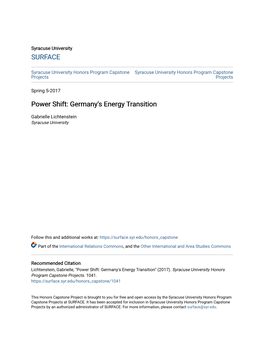 Germany's Energy Transition