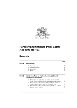 Forestry and National Park Estate Act 1998 No 163