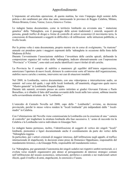 Approfondimento