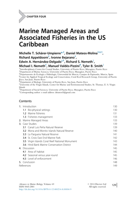 Marine Managed Areas and Associated Fisheries in the US Caribbean