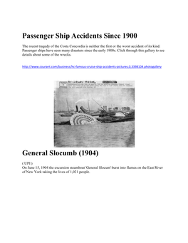 Ship Accidents Gallery