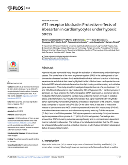 AT1-Receptor Blockade: Protective Effects of Irbesartan in Cardiomyocytes Under Hypoxic Stress