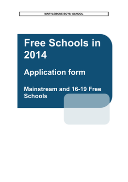 Free Schools in 2014