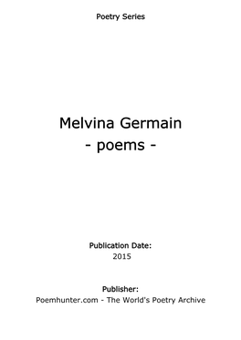 Melvina Germain - Poems