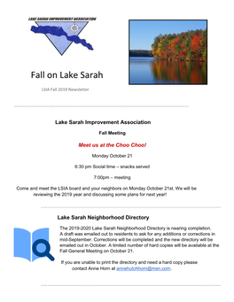 Fall on Lake Sarah