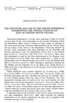 The Structure and Age of the Drwień Depression Interrupting the Vistula Flood-Plain East of Cracow (South Poland)