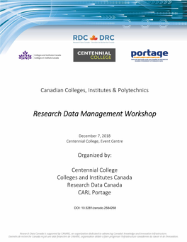 Research Data Management Workshop