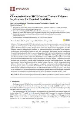 Characterization of HCN-Derived Thermal Polymer: Implications for Chemical Evolution